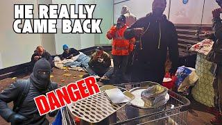 CROYDON CAN BE DANGEROUS! Helping The Homeless Man Who Attacked Us Came Back