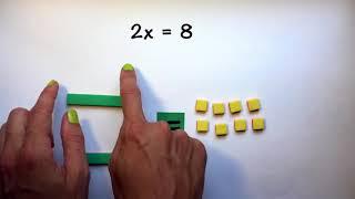 Algebra Tiles: Solving One-Step Equations with Division,  Practice