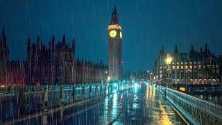 RAINY LONDON DAWN WALK ️ Westminster Bridge to Piccadilly Circus · 4K HDR