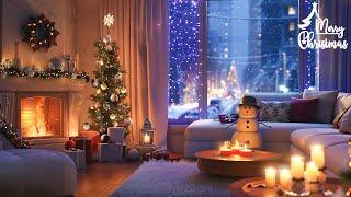 Cozy Christmas Ambience ️ Relaxing Christmas Jazz with the Soothing Sounds of a Crackling Fireplace