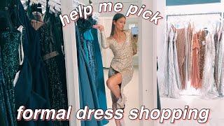 PICK OUT MY FORMAL DRESS | school formal shopping