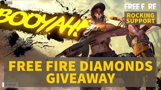 FREE FIRE LIVE DIAMONDS GIVEAWAY NOW | ROCKING SUPPORT | #freefire @online #game #garena