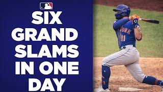 SIX grand slams in ONE day! MLB teams combine for second most grand slams in one day in MLB history!