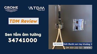 TDM.VN | Review sen tắm âm tường Grohe 34741000 Grohtherm CUBE Perpect nhiệt độ vuông 230mm