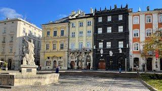 Площа Ринок Львів 4К market Square Lviv, площадь Рынок Львов