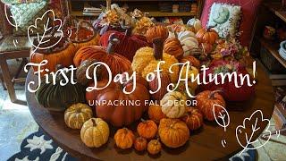 First Day of Autumn!  Unpacking Fall Decor 