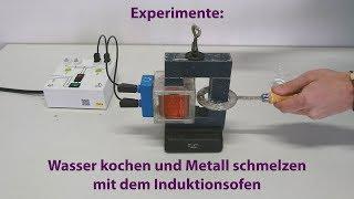 Metall schmelzen und Wasser kochen mit dem Hochstromtransformator (Induktion)