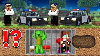 JJ and Mikey Escaped From the Underground Prison in Minecraft survive Maizen