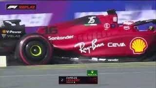 accidente de Leclerc gran premio de Bahréin  F1