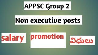 Non executive posts Appsc group 2// promotion, salary.