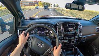 2022 Nissan Titan XD - POV Sunset Drive (Binaural Audio)