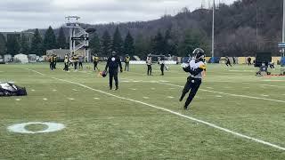 Roman Wilson, WRs Work In-Breaking Routes | Steelers Sights & Sounds