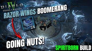 RAZOR WINGS BOOMERANG Spiritborn goin NUTS - Diablo 4 Vessel of Hatred