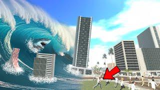 Franklin VS Giant Tsunami in Indian Bikes Driving 3D