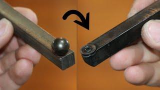 Making a Awesome Lathe Tool With Steel Ball Nummer 12mm .