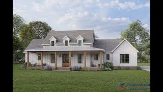 MODERN FARMHOUSE PLAN 4534-00045 WITH INTERIOR