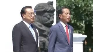 National Anthem of China and Indonesia | Premier Li Keqiang State Visit to Indonesia 2018