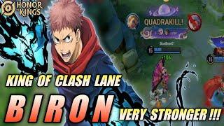 QUADRAKILL!!! Biron King of Clash Lane Honor of Kings (HOK) best build item % BROKEN | pro player