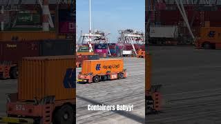 Container Port! #hapaglloyd #shipping #containerization #merchantnavy