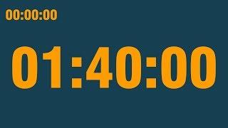 1 hour 40 minute timer (with end alarm, time elapsed and progress bar)