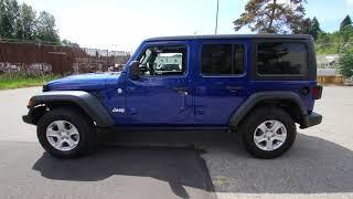 2018 Jeep Wrangler JL Unlimited Sport S | Ocean Blue Metallic | JW180025 | Redmond | Seattle