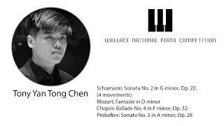 Tony Yan Tong Chen Winner of the 2019 WALLACE NATIONAL PIANO COMPETITION