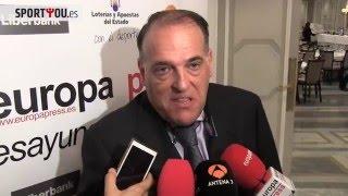 Tebas: "Soy madridista y me tomo lo de Piqué con humor"