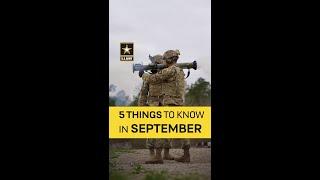 #Army Top 5 Things to Know in #September