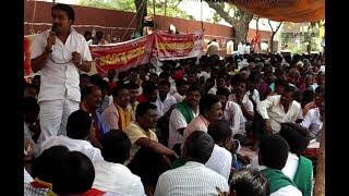 Nandha Kattimani  Support To R Manasayya For  Daily Workers Protest Against Govt.of Karnataka.