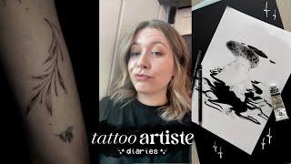 Trouver l'équilibre ... Petit vlog, mais pleins de tatouages ! Tattoo artist diaries - anemone