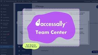 Creating a Team Center Offering in AccessAlly