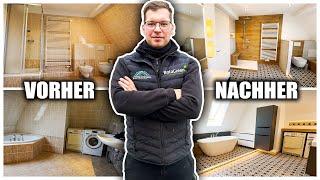 KOMPLETTE XXL BADSANIERUNG - Trockenbau, Abdichtung & Fliesen mit Botament! | Home Build Solution