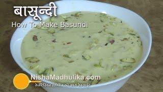 Basundi Recipe  Video - How To Make Basundi - Basundi Receipe