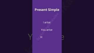 English Verb: Arise - Simple Present Form