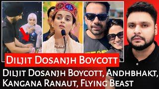 Diljit Dosanjh Boycott | Andhbhakt | Kangana Ranaut | Flying Beast | Mr Reaction Wala