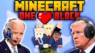 Presidents Play Minecraft One Block With Only 1 Heart!