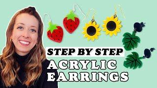 How to Make Multi-Colored Acrylic Earrings | Glowforge Tutorial