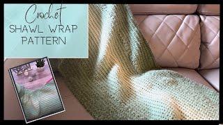 Crochet textured shawl and wrap free pattern (colorama halo yarn pattern)