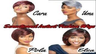 Sensationnel Instant Fashion wigs 4 wig Review Cara, Uma, Pola, Elsa All In The Color DR613