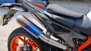 Pipe Werx Bikes Werx-GP coloured titanium static rev on a 2021 KTM 890 Duke