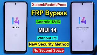 Xiaomi/Redmi/Poco Android 13 FRP Bypass MIUI 14 | Gmail Lock Remove MIUI 14/ No Need Second Space