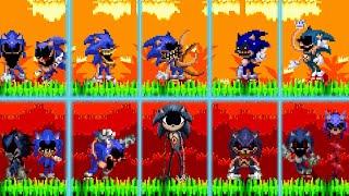 Evolution of Sonic.EXE Mods (Sonic.EXE,OMT,Exeller,EYX,Exetior,Fatal Error,Xenophanes,Lord X)