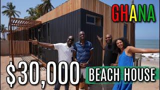 WHAT $30,000 GETS YOU IN GHANA | TINY HOUSE ON THE BEACH IN AFRICA | PREFAB MOBILE HOME