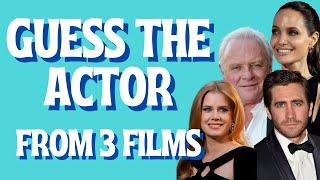 Guess the Actor from 3 Movies they Starred in Picture Quiz | Test Your Film Knowledge (50 Questions)