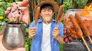 Sausages made of cotton?|Chinese Mountain Forest Life And Food #Tiktok#Fyp