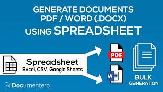 Spreadsheet to Word & PDF documents (CSV, Excel, Google Sheets)