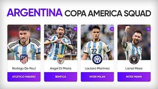 Argentina Squad For Copa America 2024 | Argentina Squad | Copa America