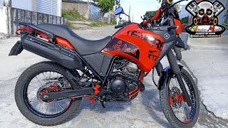 Moto Tenere Laranja Pintura Personalizada | Ninho Mofo