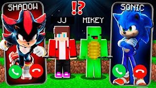 Why Super SHADOW and SONIC CALLING at 3am to JJ and MIKEY ? - in Minecraft Maizen