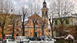 Walking Tour in Savignone | Genoa Liguria | Winter Snow Time | Tourist view